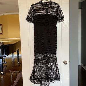 Black cocktail dress.